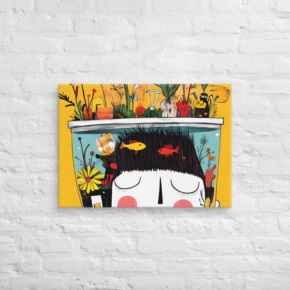 Whimsical Garden Head | Canvas | 20″×28″
