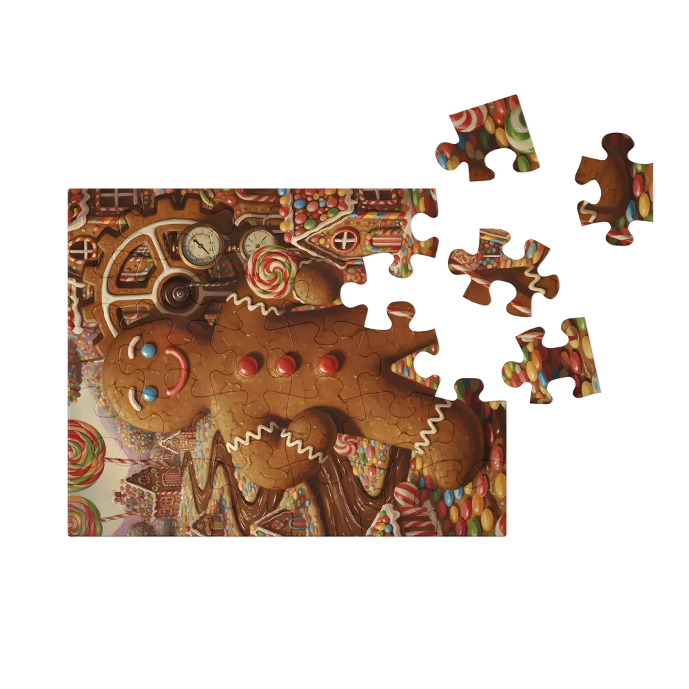 Gingerbread Guardian 
 Jigsaw Puzzle in Tin Box