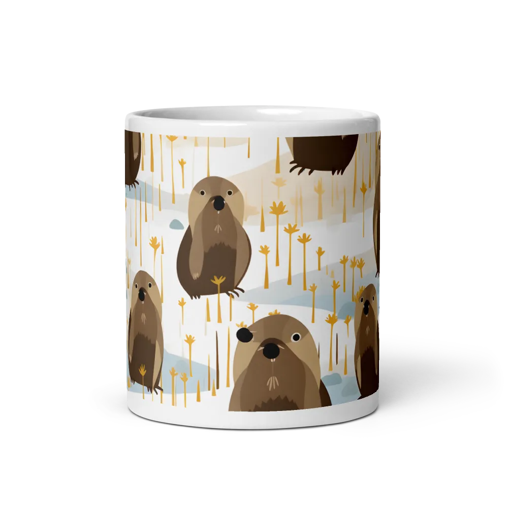 Whimsical Waters: A Celebration of Otters and Seals | Mug with White inside | 11 oz