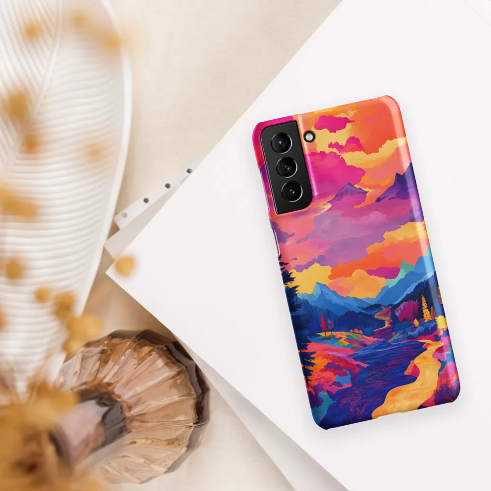 Radiant Serenity: A Surreal Landscape | Phone Case |  S21 Plus | Snap Case | Matte