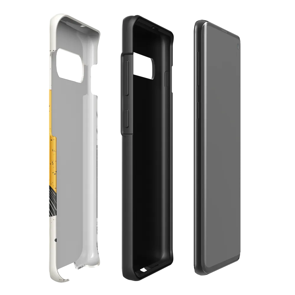 Dynamic Harmony in Black and Yellow | Phone Case |  S10 Plus | Tough Case | Glossy