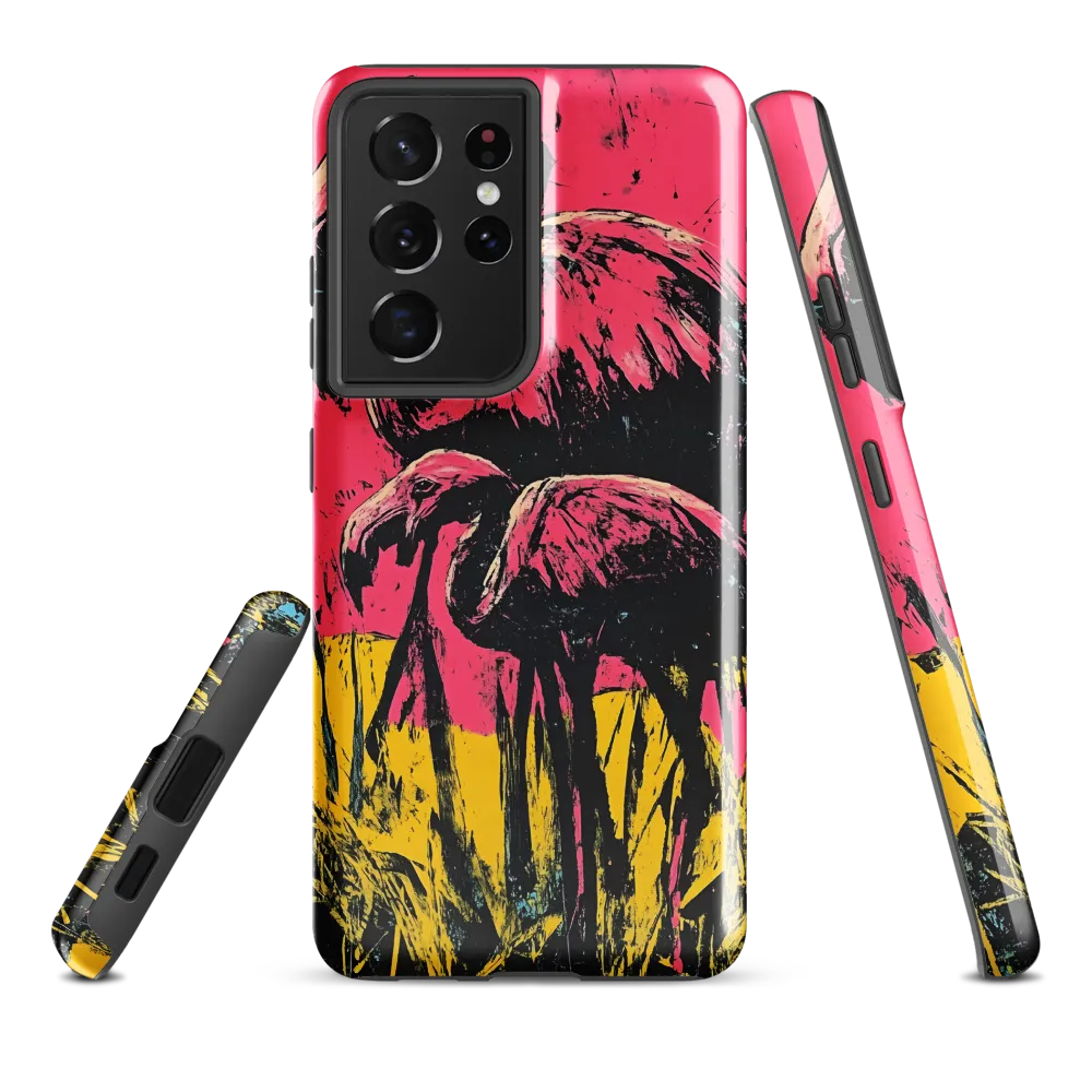 Flamingo Duet: A Pop Art Expression