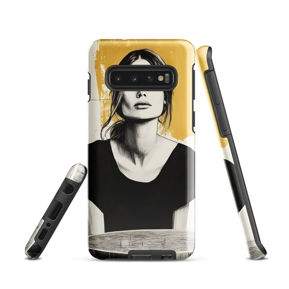 Golden Serenity: A Minimalist Portrait