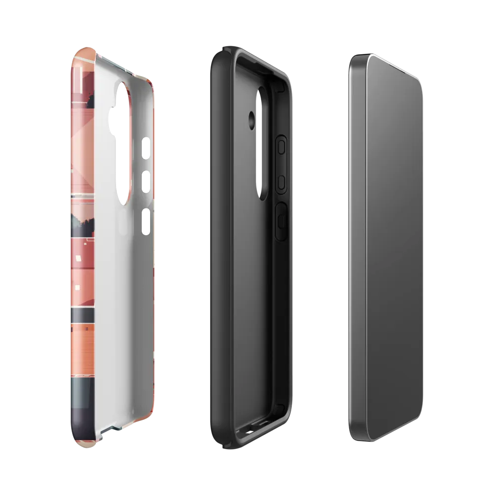Aerial Serenity: The Tranquil Urban Landscape | Phone Case |  S24 | Tough Case | Glossy