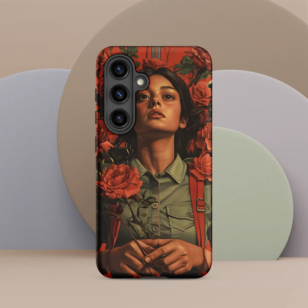 Harmony and Strength: A Portrait Among Roses