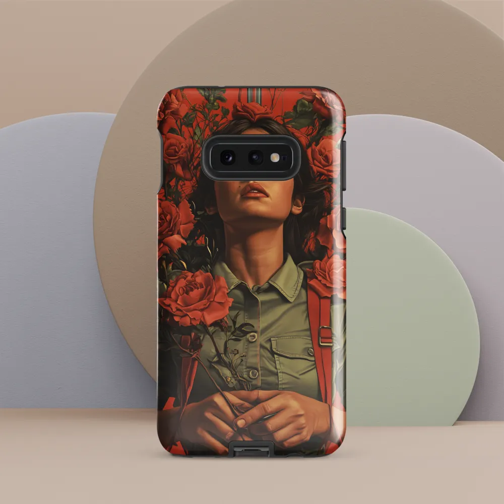 Harmony and Strength: A Portrait Among Roses