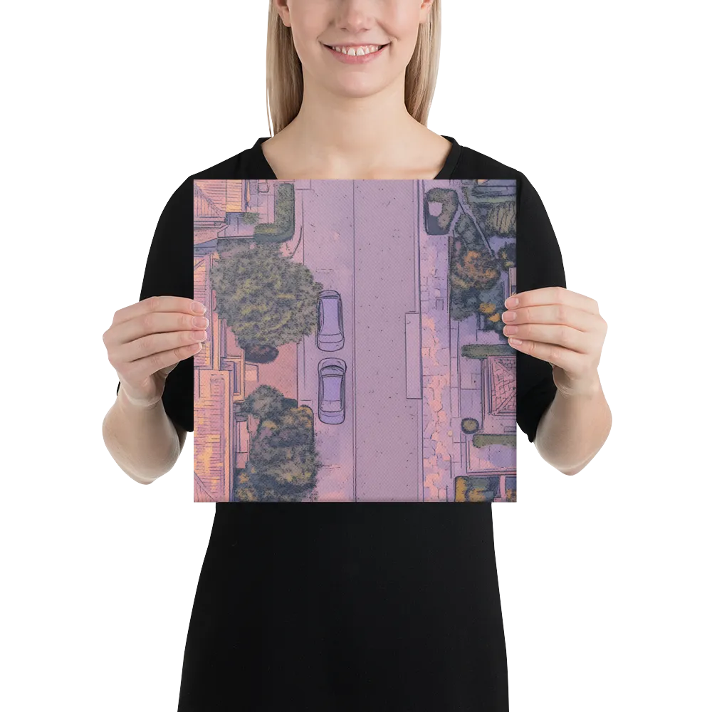 Aerial Serenity: Suburban Oasis | Canvas | 12″×12″