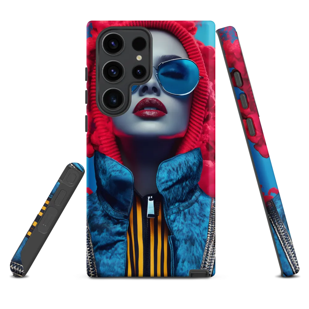 Bold Elegance in Digital Fashion | Phone Case |  S23 Ultra | Tough Case | Matte