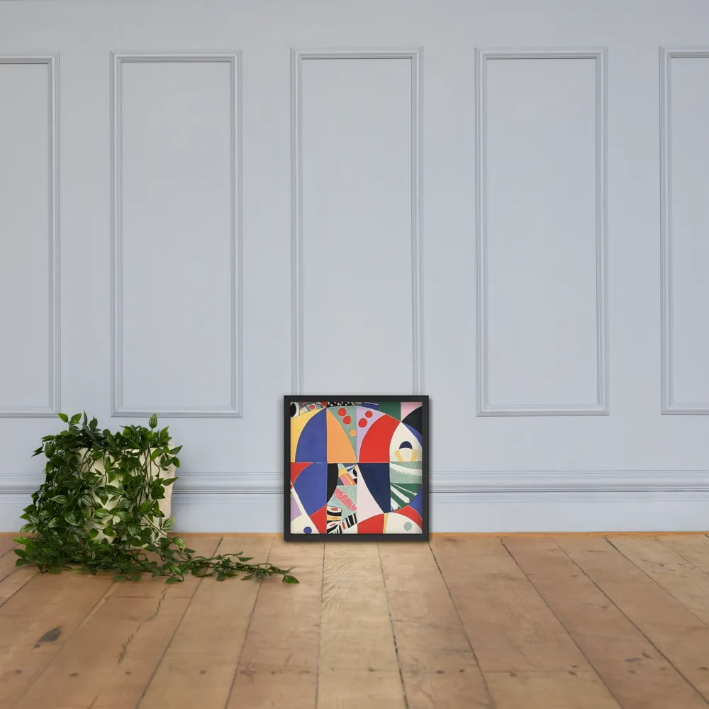 Dynamic Mosaic Symmetry | Poster with Black Frame | 16″×16″