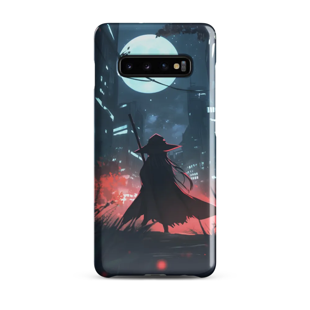 The Enigmatic Witch of the Night City | Phone Case |  S10 Plus | Snap Case | Glossy