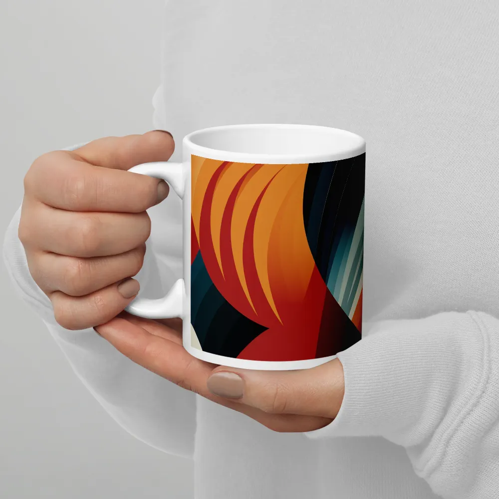 Dynamic Abstractions: A Dance of Forms and Colors | Mugs | Multiple Sizes & Colors