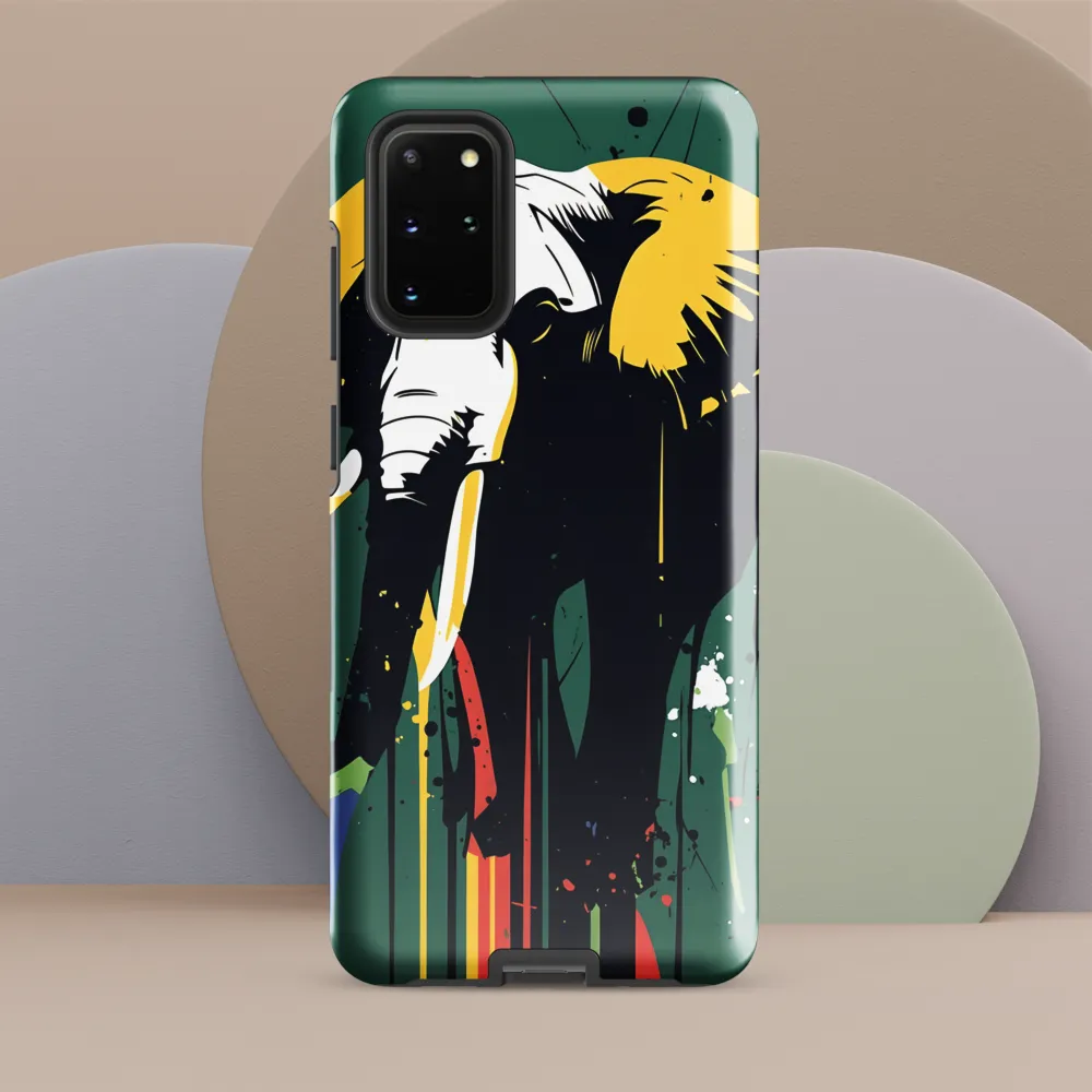 Majestic Minimalism: The Colorful Elephant
