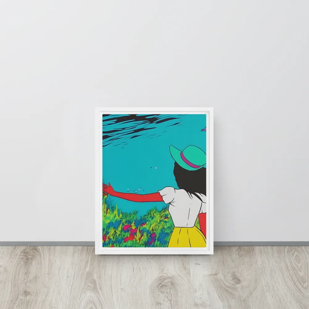 Whimsical Encounter | Canvas with White Frame | 11″×14″