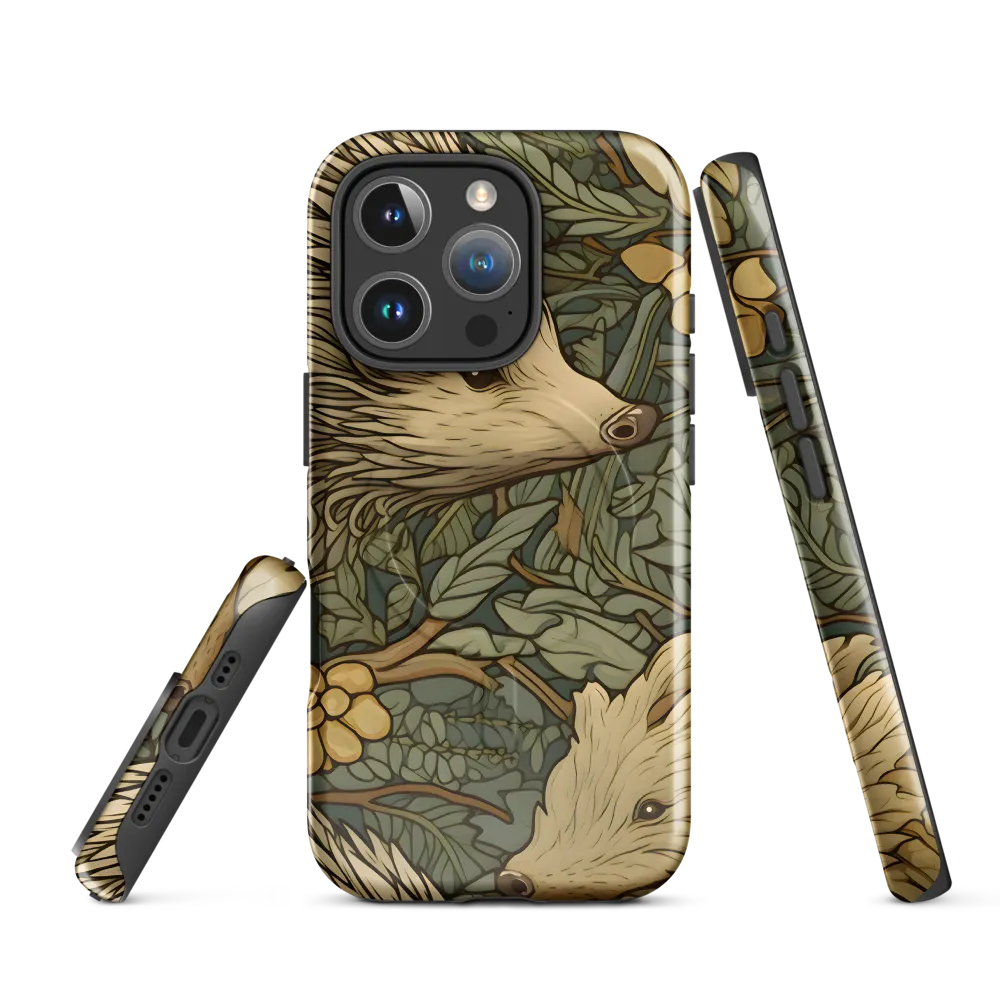 Whimsical Hedgehog Garden | Phone Case |  16 Pro | MagSafe® Tough Case | Glossy