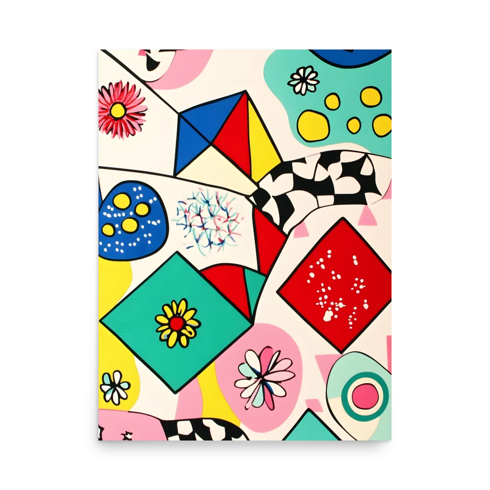 Joyful Geometry: A Playful Dance of Shapes and Colors | Poster | 18″×24″