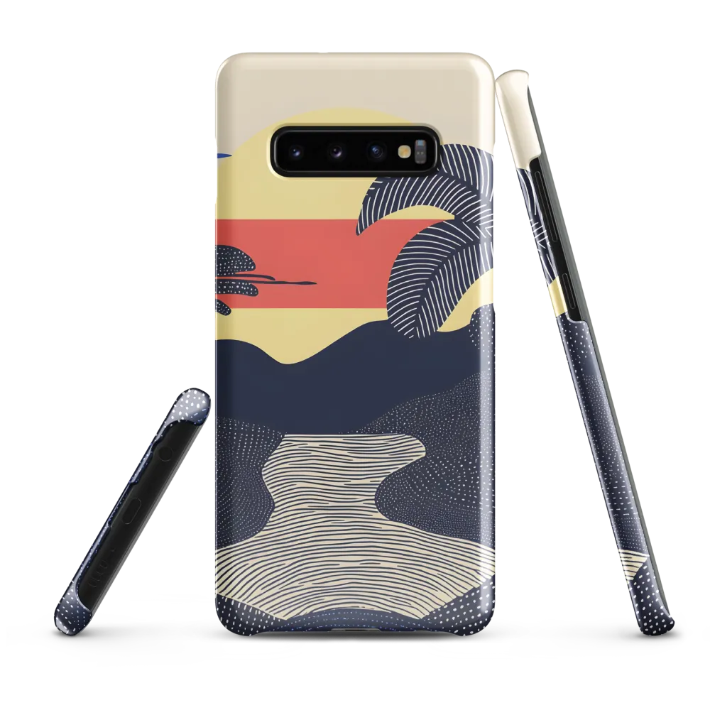 Tranquil Sunset in Modern Minimalism | Phone Case |  S10 Plus | Snap Case | Glossy