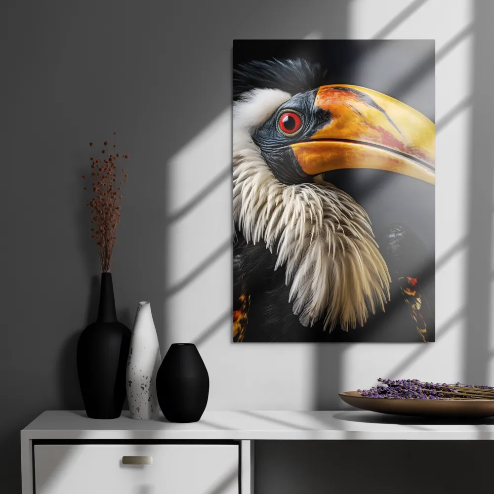 Majestic Hornbill Portrait | Metal Print | 20″×30″