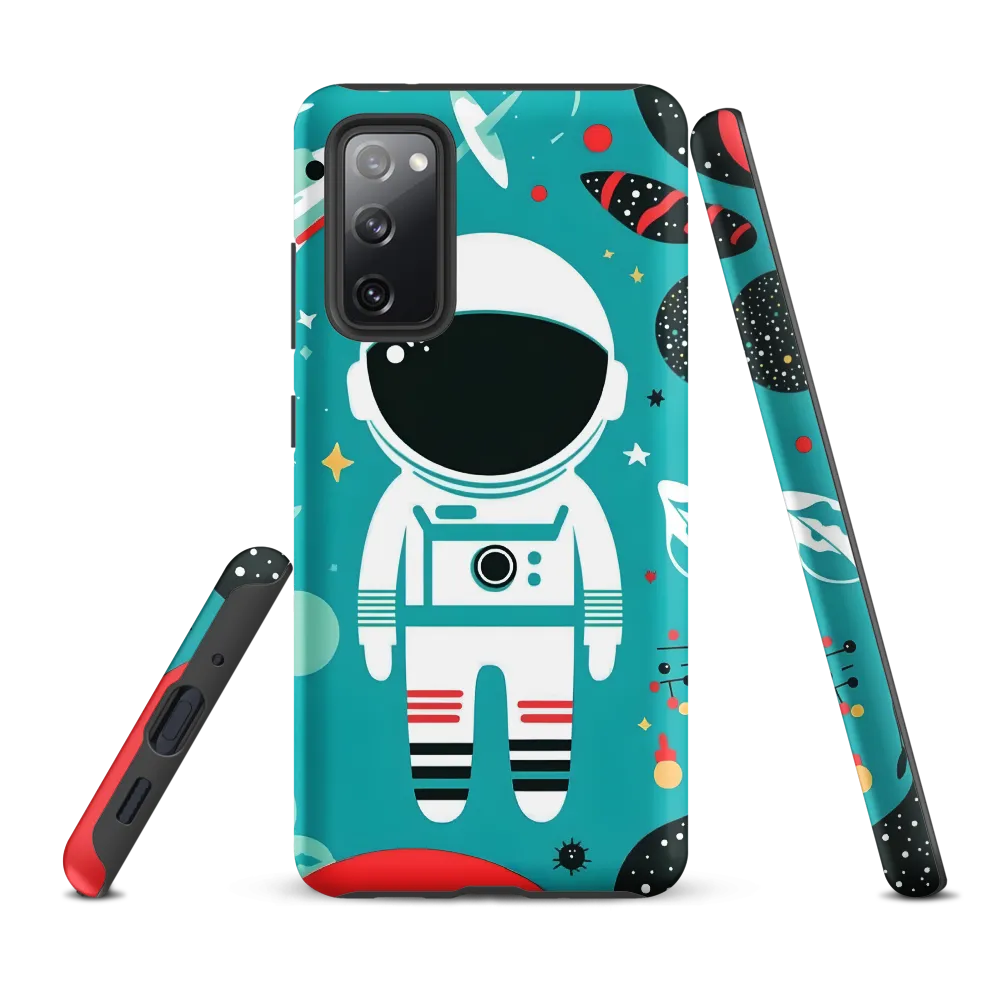 Whimsical Astronaut in Cosmic Wonderland