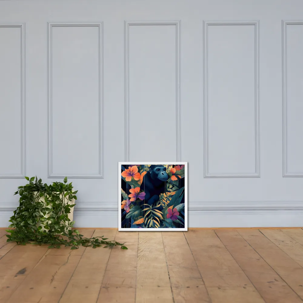 Harmony of Nature and Geometry | Poster with White Frame | 18″×18″