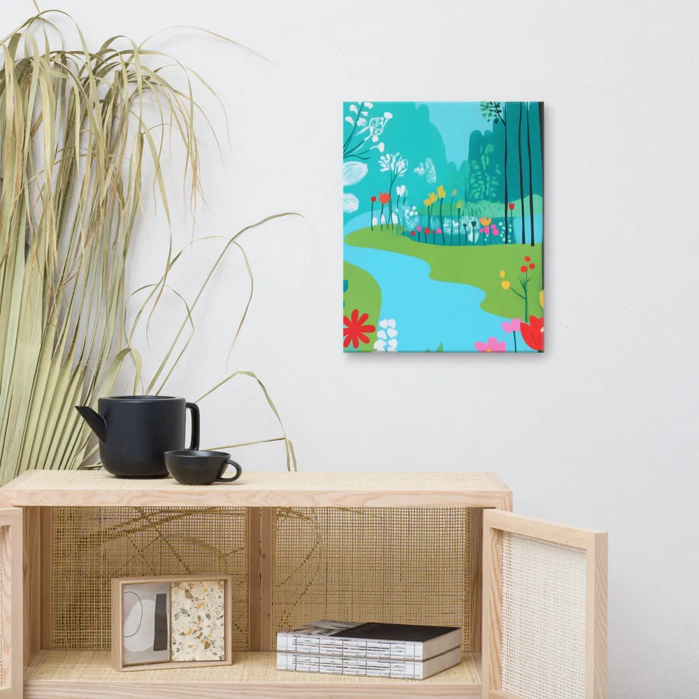 Whispers of Spring: A Colorful Retreat | Canvas | 16″×20″
