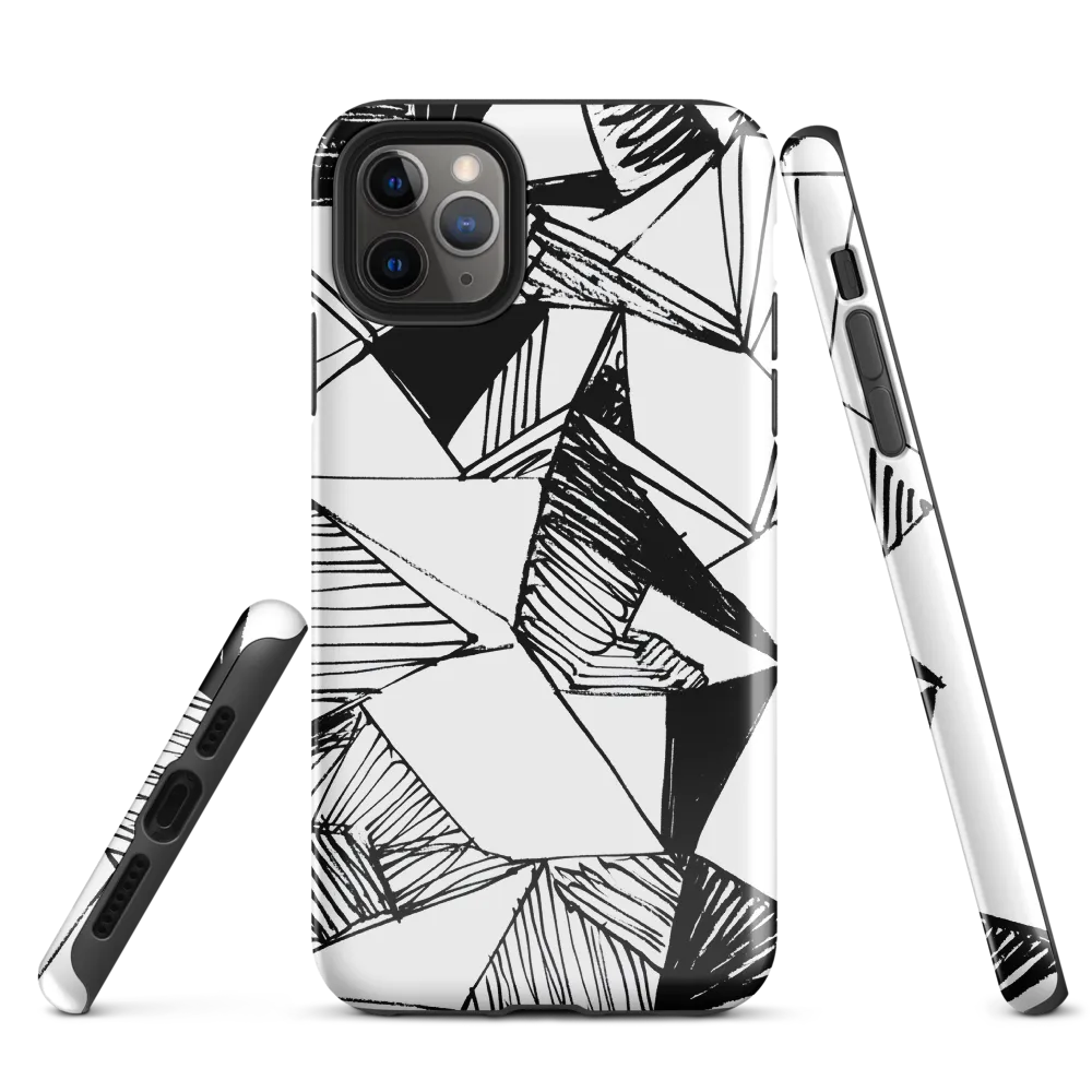 Dynamic Geometry in Ink | Phone Case |  11 Pro Max | Tough Case | Glossy