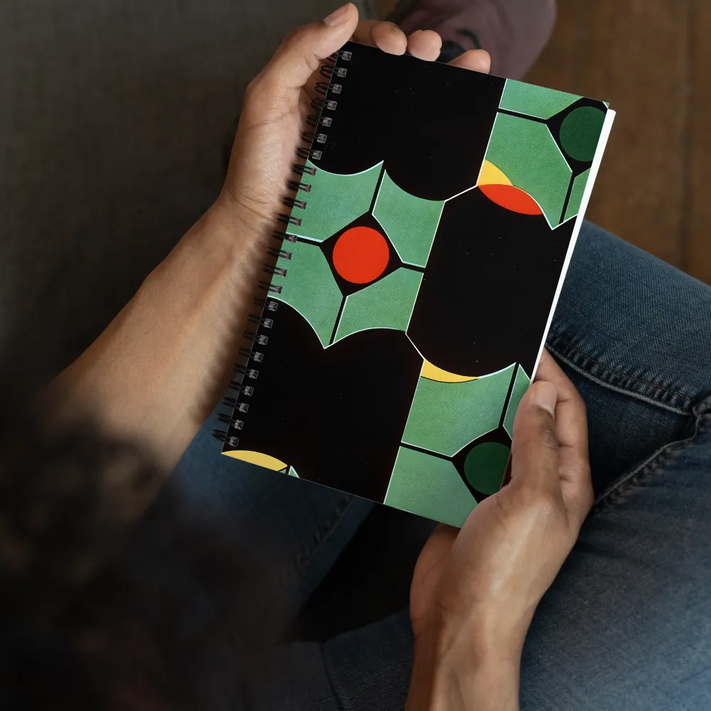 Dynamic Geometric Harmony | Spiral Notebook