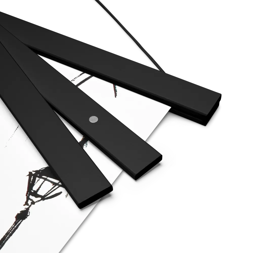 Clock Tower in Motion | Poster With Black Wood Hanger | 14″×14″