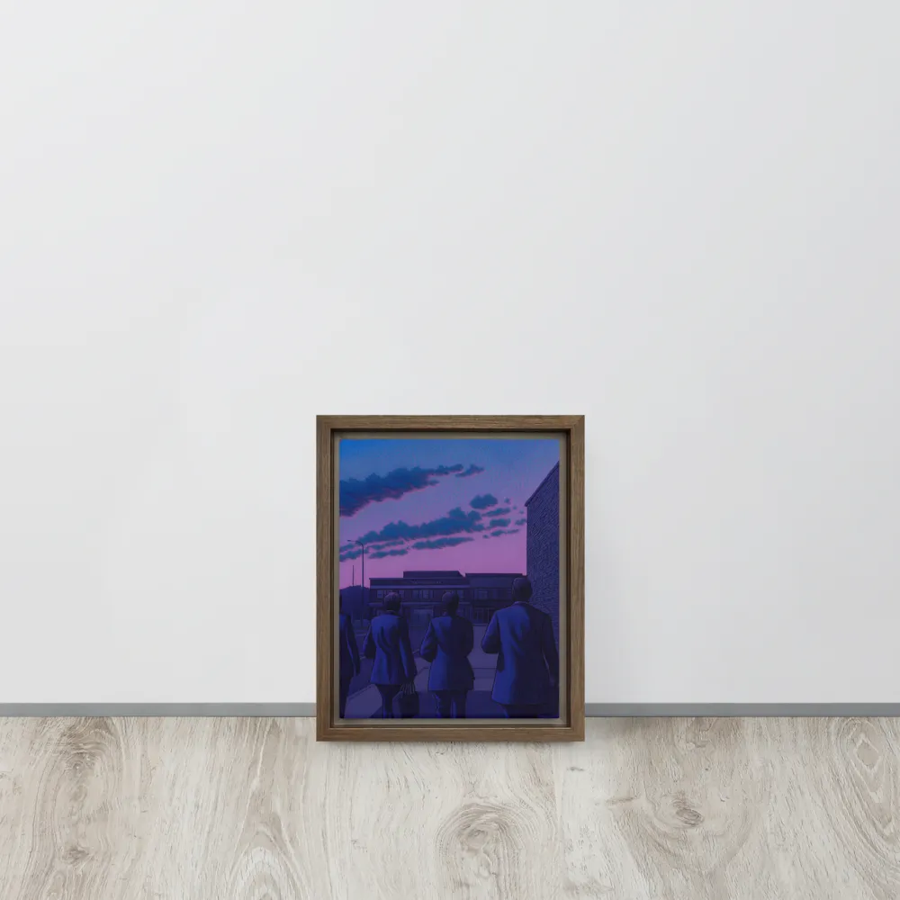 The Twilight Stroll | Canvas with Brown Frame | 8″×10″