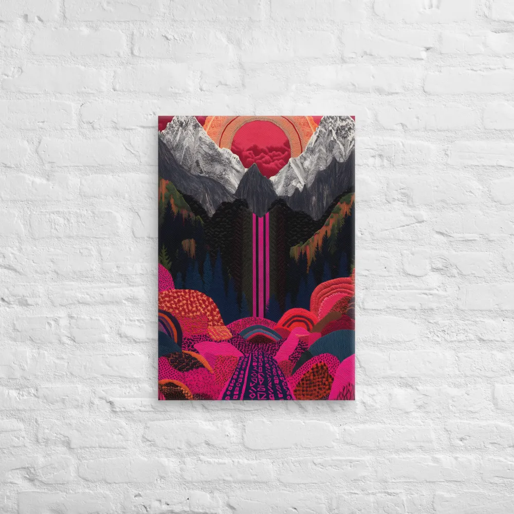 Ethereal Cascade: A Surreal Landscape | Canvas | 18″×26″