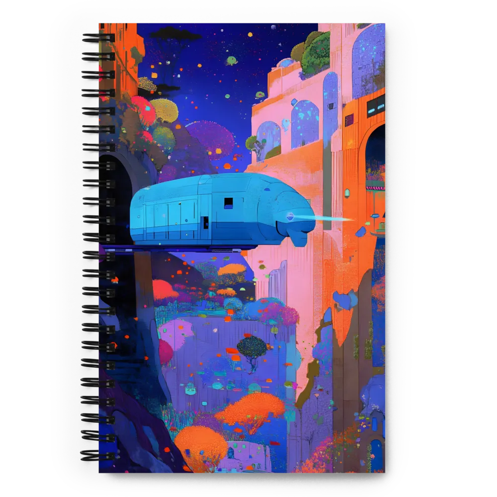 Journey Through a Technicolor Dreamscape | Spiral Notebook