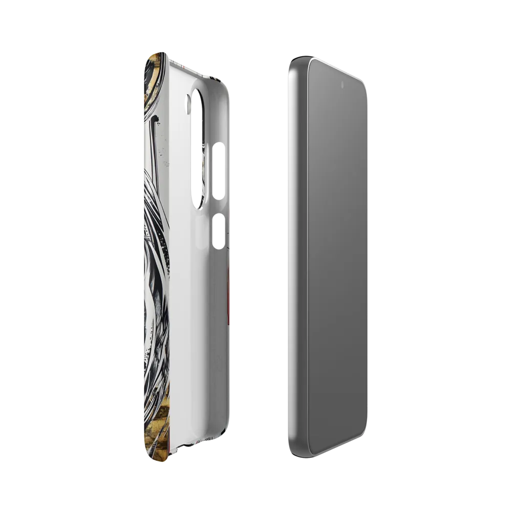 Ethereal Majesty: The Abstract Zebra | Phone Case |  S23 | Snap Case | Matte