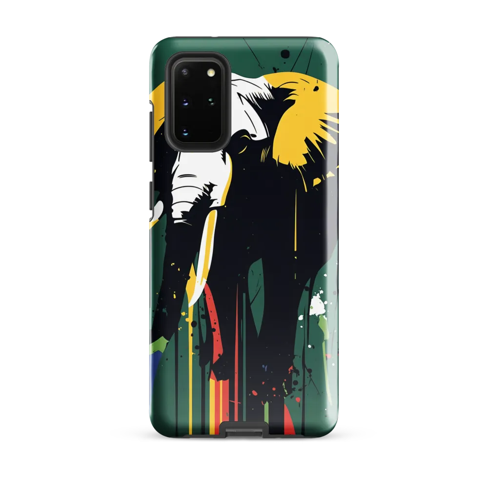 Majestic Minimalism: The Colorful Elephant