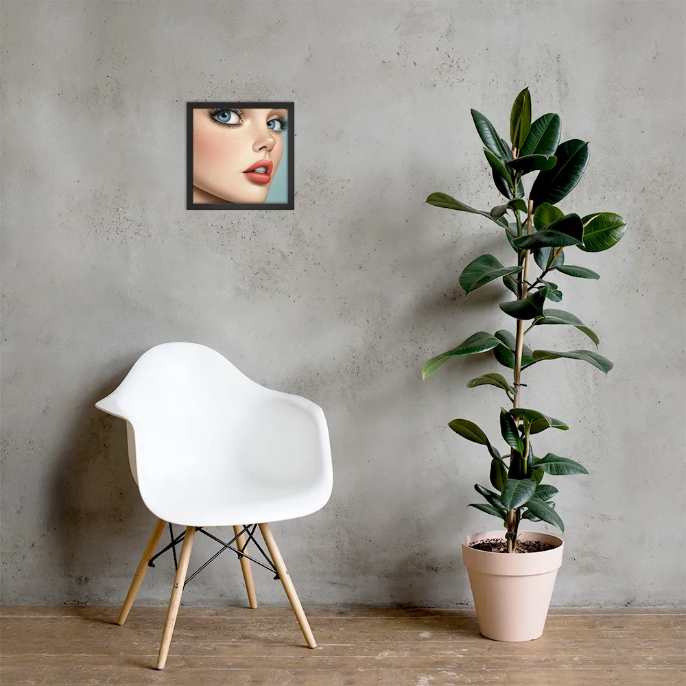 Intriguing Elegance | Poster with Black Frame | 12″×12″