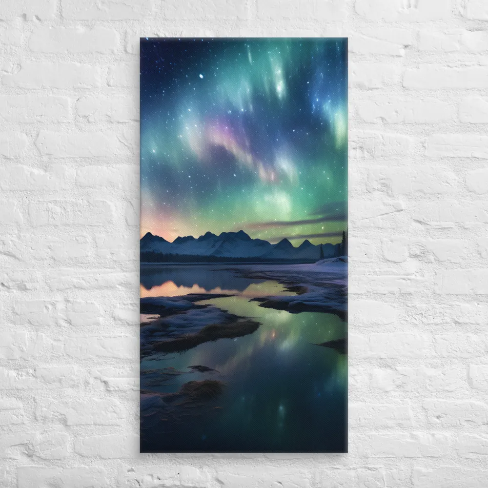 Ethereal Aurora: A Night Under the Stars | Canvas | 20″×40″