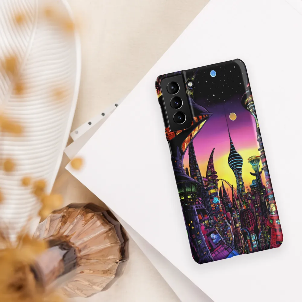 Futuristic Cityscape at Dusk | Phone Case |  S21 Plus | Snap Case | Matte