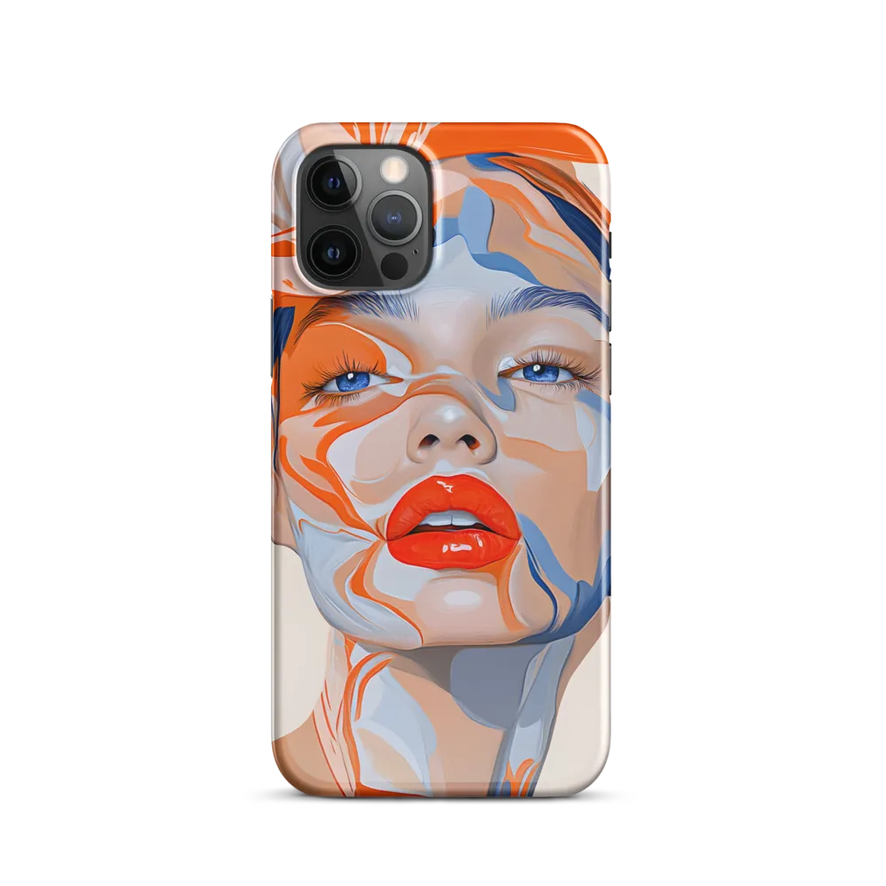 Chromatic Veils — Portrait in Orange and Blue