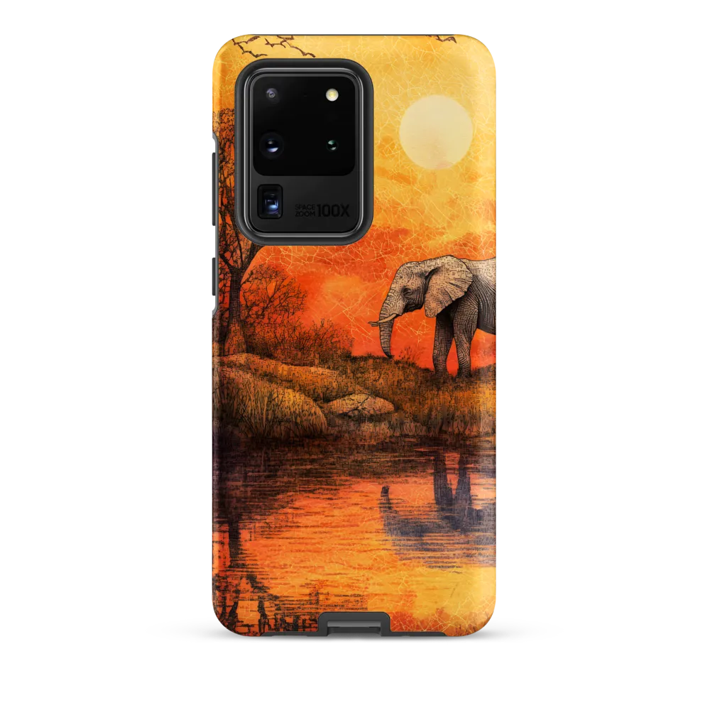 Elephant's Serenity at Dusk
