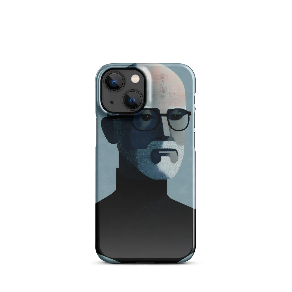 Minimalist Portrait of a Modern Man | Phone Case |  13 Mini | Snap Case | Glossy
