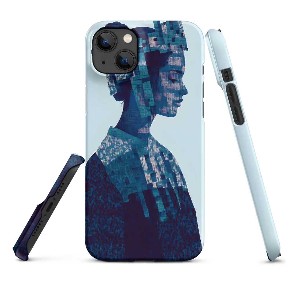 Digital Portrait in Abstract Blue