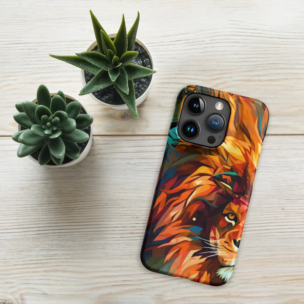 Majestic Gaze: The Polygonal Lion