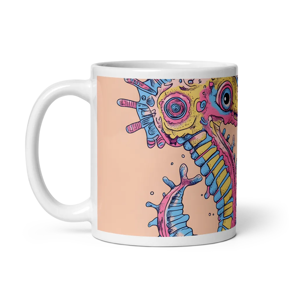 Whimsical Sea Dragon: An Intricate Fantasy | Mug with White inside | 11 oz