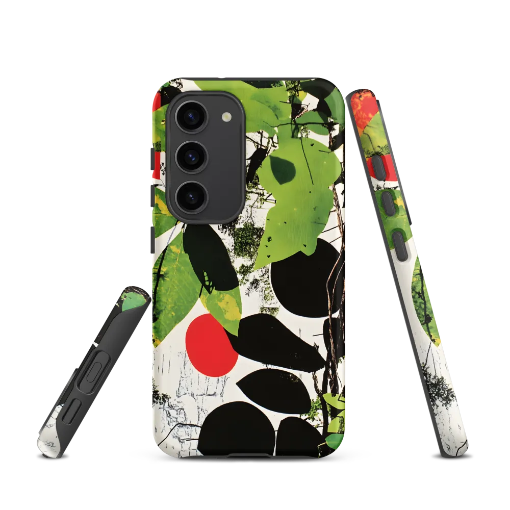 Nature's Geometry: A Contemporary Collage | Phone Case |  S23 | Tough Case | Matte
