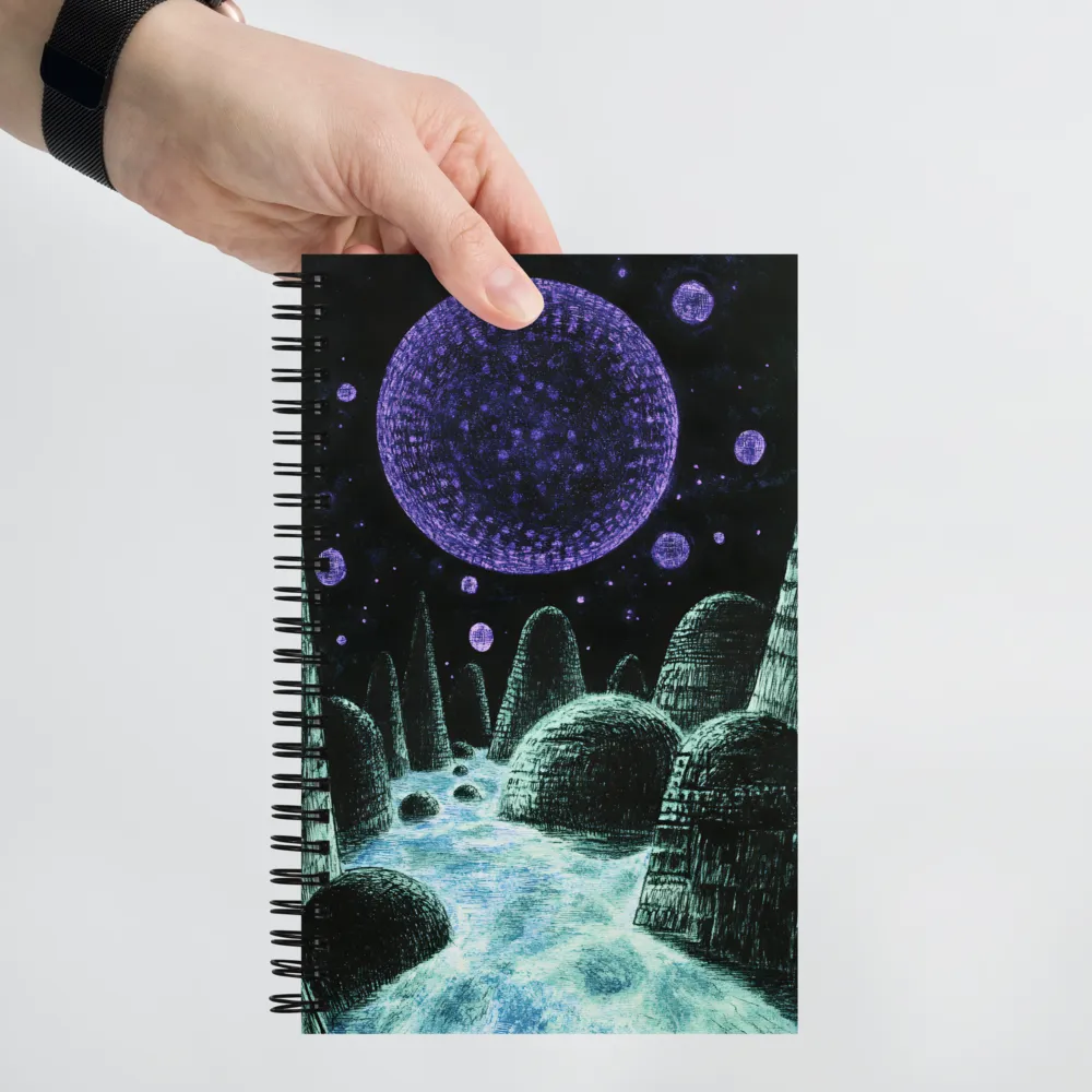 Mysterious Cosmic Landscape | Spiral Notebook