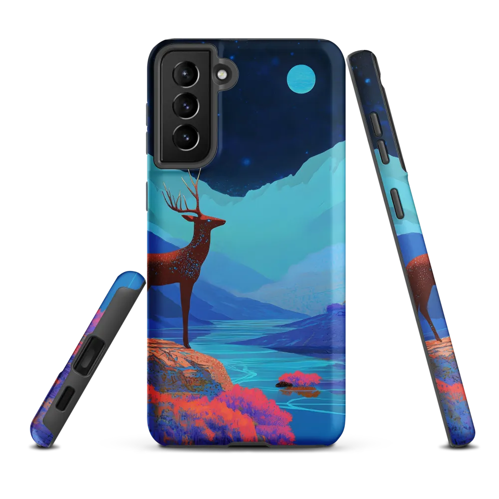 Cosmic Serenity: The Starlit Stag | Phone Case |  S21 Plus | Tough Case | Matte