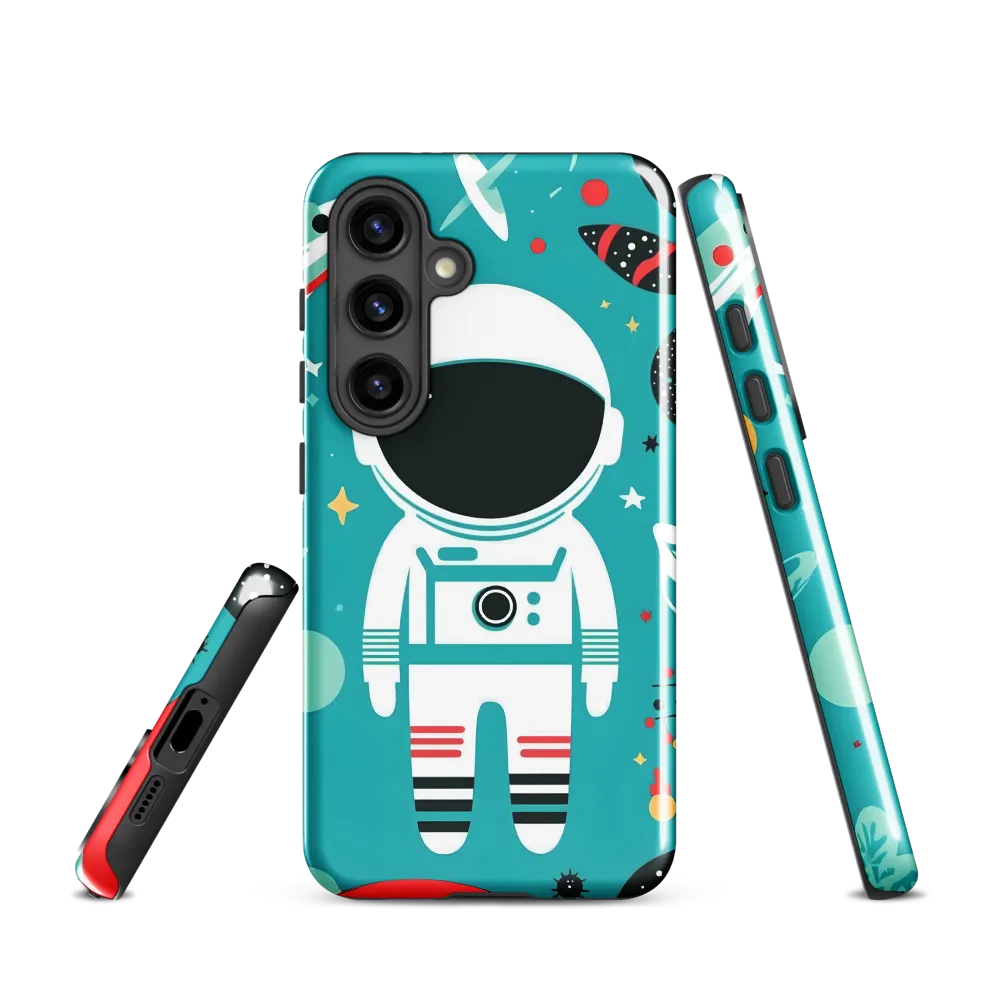 Whimsical Astronaut in Cosmic Wonderland