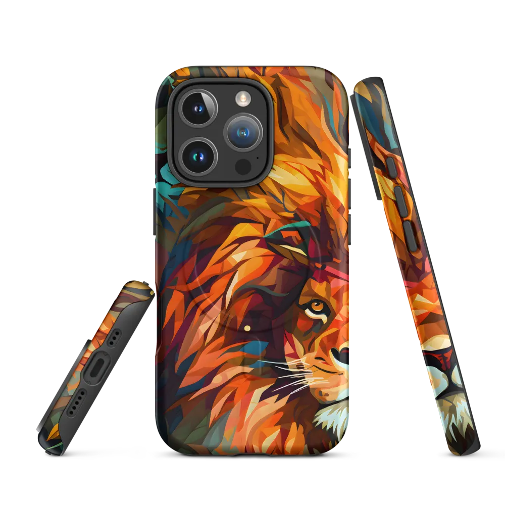 Majestic Gaze: The Polygonal Lion