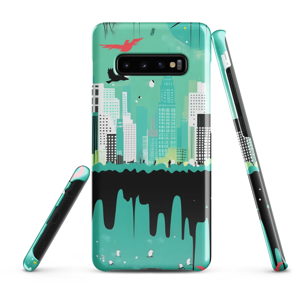 Urban Symphony: A Teal Tale | Phone Case |  S10 Plus | Snap Case | Glossy