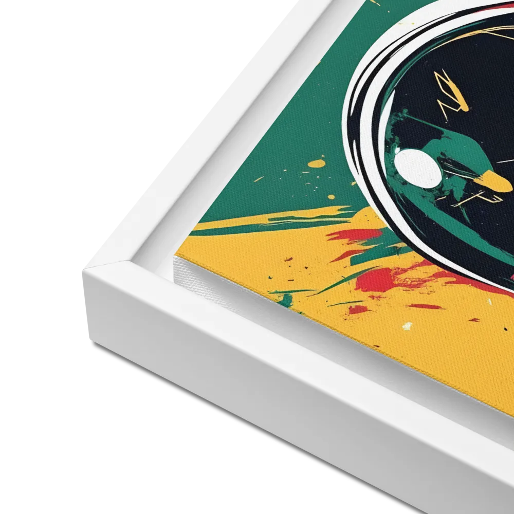 Galactic Explorer: A Modern Odyssey | Canvas with White Frame | 16″×16″