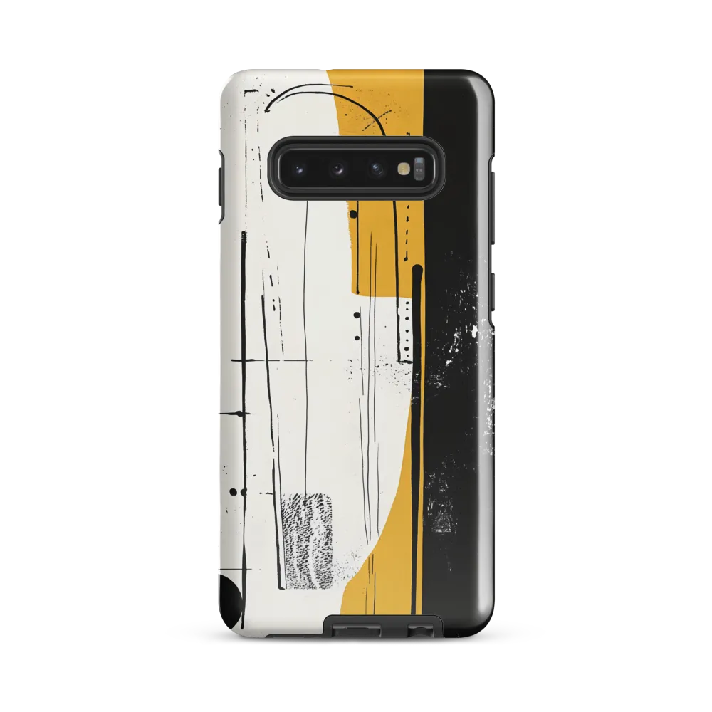 Geometric Harmony in Monochrome | Phone Case |  S10 Plus | Tough Case | Glossy