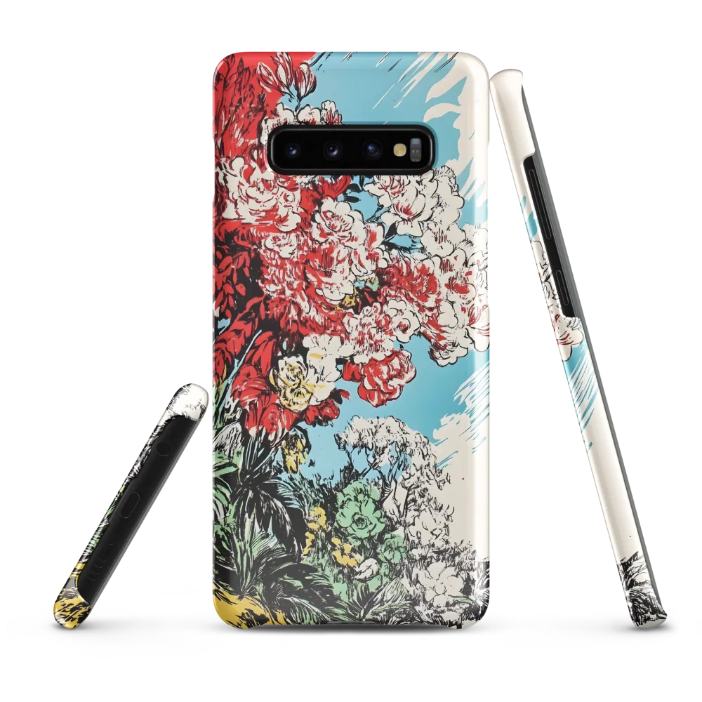 Floral Symphony in Bold Colors | Phone Case |  S10 Plus | Snap Case | Glossy